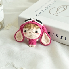 Set Len làm Móc Khóa Len Móc Thú Chibi Nhồi Bông Amigurumi