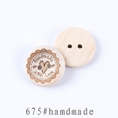 Nút Gỗ Trang Trí Đồ Handmade 2cm Nhiều Mẫu
