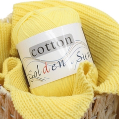 Cuộn len cotton milk Sun Golden 50gr 32 màu sợi nhỏ 1mm len móc cho người mới bắt đầu