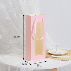 Túi giấy trong suốt - Túi một mặt kính đựng rượu, hoa, dùng làm quà tặng, kiểu dáng sang trọng
