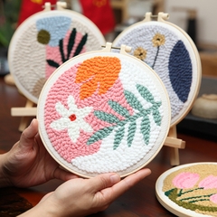 Khung Thêu Chữ Thập, Khung Tranh Tròn Giả Tre Đường Kính 20cm