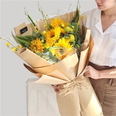 giấy kraft nâu gói hoa