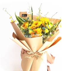 giấy kraft nâu gói hoa