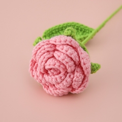 Hoa Hồng Chất Liệu Len Milk Cotton Dùng Để Trang Trí Hoặc Làm Quà Tặng, Hoa Len Handmade LYLYCRAFT