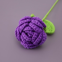Hoa Hồng Chất Liệu Len Milk Cotton Dùng Để Trang Trí Hoặc Làm Quà Tặng, Hoa Len Handmade LYLYCRAFT