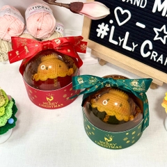 Sét Quà Móc Khóa Len Và Nến Thơm LYLYCRAFT Tặng Người Yêu, Bạn Bè, Người Thân Dịp Giáng Sinh Kích Thước 15*10cm