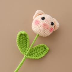 Hoa Heo LYLYCRAFT Móc Bằng Len Milk Cotton Handmade Thủ Công Dùng Để Tặng Người Yêu, Tặng Hoa Tốt Nghiệp