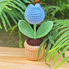 Chậu Hoa Tulip LYLYCRAFT Bằng Len Handmade Để Trang Trí Dễ Thương Đồ Trang Trí Quà Tặng Người Thân Đồng Nghiệp Bạn Bè
