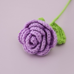Hoa Hồng Chất Liệu Len Milk Cotton Dùng Để Trang Trí Hoặc Làm Quà Tặng, Hoa Len Handmade LYLYCRAFT