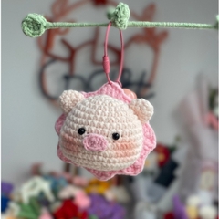 Móc Chìa Khóa Heo LYLYCRAFT Nhiều Màu Xinh Xắn Bằng Len Milk Cotton Làm Quà Tặng Trang Trí Đáng Yêu