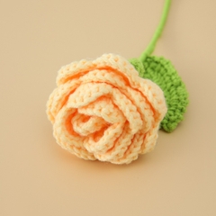 Hoa Hồng Chất Liệu Len Milk Cotton Dùng Để Trang Trí Hoặc Làm Quà Tặng, Hoa Len Handmade LYLYCRAFT