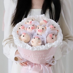 Hoa Heo LYLYCRAFT Móc Bằng Len Milk Cotton Handmade Thủ Công Dùng Để Tặng Người Yêu, Tặng Hoa Tốt Nghiệp