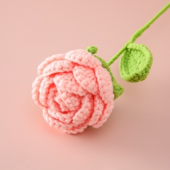 Hoa Hồng Chất Liệu Len Milk Cotton Dùng Để Trang Trí Hoặc Làm Quà Tặng, Hoa Len Handmade LYLYCRAFT