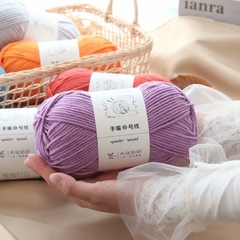 Len Yaoh Wool 100g LYLYCRAFT Sợi To 3mm, Len Milk Cotton Dùng Đan Móc Khăn, Túi Xách, Thú Bông Len