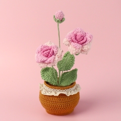 Chậu Hoa Len Để Bàn LYLYCRAFT Handmade Dùng Làm Đồ Decor Nhà Quà Tặng Tốt Nghiệp, Sinh Nhật, Ngày Lễ