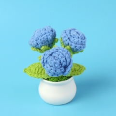 Hoa Len Handmade Dùng Làm Quà Tặng Sinh Nhật, Lễ Ý Nghĩa Chậu Hoa Len Để Bàn Làm Việc- LYLYCRAFT