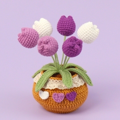 Chậu Hoa Len Để Bàn LYLYCRAFT Handmade Dùng Làm Đồ Decor Nhà Quà Tặng Tốt Nghiệp, Sinh Nhật, Ngày Lễ