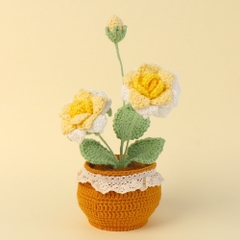 Chậu Hoa Len Để Bàn LYLYCRAFT Handmade Dùng Làm Đồ Decor Nhà Quà Tặng Tốt Nghiệp, Sinh Nhật, Ngày Lễ