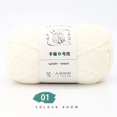 Len Yaoh Wool 100g LYLYCRAFT Sợi To 3mm, Len Milk Cotton Dùng Đan Móc Khăn, Túi Xách, Thú Bông Len