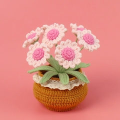 Chậu Hoa Len Để Bàn LYLYCRAFT Handmade Dùng Làm Đồ Decor Nhà Quà Tặng Tốt Nghiệp, Sinh Nhật, Ngày Lễ