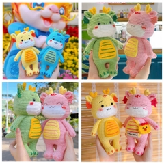 Set Móc Len Thú Bông Tự Làm Con Rồng Handmade LYLYCRAFT Bằng Len Milk Cotton 125g Kèm Hướng Dẫn