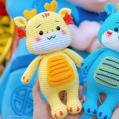 Set Móc Len Thú Bông Tự Làm Con Rồng Handmade LYLYCRAFT Bằng Len Milk Cotton 125g Kèm Hướng Dẫn