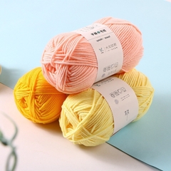 Len Yaoh Wool 100g LYLYCRAFT Sợi To 3mm, Len Milk Cotton Dùng Đan Móc Khăn, Túi Xách, Thú Bông Len