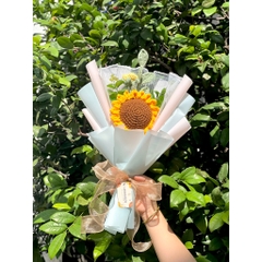 Bó Hoa Hướng Dương Len 1 Bông (Kèm túi và thiệp) -TRH