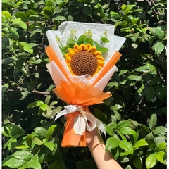 Bó Hoa Hướng Dương Len 1 Bông (Kèm Thiệp và túi) - CAM
