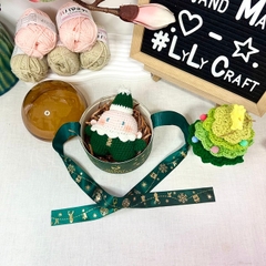 Set Nguyên Liệu Tự Làm Móc Khóa Ông Già Noel LYLYCRAFT  Bằng Len Milk Cotton - Quà Handmade Tặng Bạn Bè Người Yêu