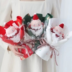 Móc Khoá Giáng Sinh Ông Già Noel LYLYCRAFT Bằng Len Handmade Dễ Thương Đan Tay Dùng Trang Trí,Tặng Bạn Bè Người Yêu Dịp