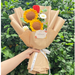 Bó Hoa Len Handmade LYLYCRAFT, Hoa Len Đan Móc Làm Qùa Tặng Sinh Nhật, Tốt Nghiệp-05