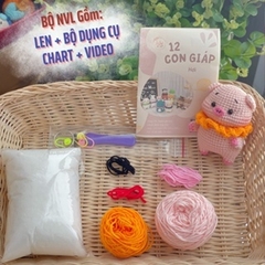 Set Móc Len Tự Làm Móc Khoá 12 Con Giáp LYLYCRAFT Dùng Làm Quà Tặng Handmade Ý Nghĩa