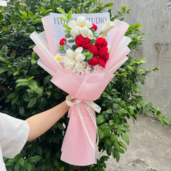 Bó Hoa Len HandmadeLYLYCRAFT Làm Quà 20/10 Tặng Người Yêu, Mẹ Và Bạn Gái Hoặc Quà Tặng Tốt Nghiệp-09