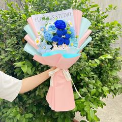 Bó Hoa Len HandmadeLYLYCRAFT Làm Quà 20/10 Tặng Người Yêu, Mẹ Và Bạn Gái Hoặc Quà Tặng Tốt Nghiệp-12