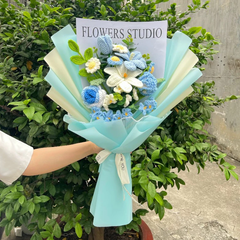 Bó Hoa Len HandmadeLYLYCRAFT Làm Quà 20/10 Tặng Người Yêu, Mẹ Và Bạn Gái Hoặc Quà Tặng Tốt Nghiệp-13