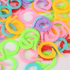 Ghim Đánh Dấu Len LYLYCRAFT Hình Tròn Bằng Nhựa Màu Ngẫu Nhiên, Kim Đánh Dấu Dùng Làm Móc Khoá Len Handmade