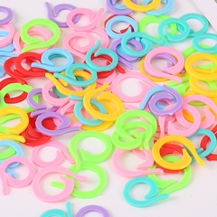 Ghim Đánh Dấu Len LYLYCRAFT Hình Tròn Bằng Nhựa Màu Ngẫu Nhiên, Kim Đánh Dấu Dùng Làm Móc Khoá Len Handmade