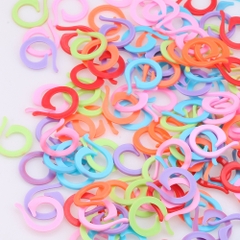 Ghim Đánh Dấu Len LYLYCRAFT Hình Tròn Bằng Nhựa Màu Ngẫu Nhiên, Kim Đánh Dấu Dùng Làm Móc Khoá Len Handmade