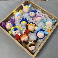 Quà Tặng Móc Khóa 12 Cung Hoàng Đạo LYLYCRAFT Handmade Dùng Làm Quà Tặng Bạn Bè Người Yêu, Bạn Gái