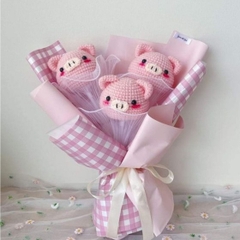 Hoa Heo LYLYCRAFT Móc Bằng Len Milk Cotton Handmade Thủ Công Dùng Để Tặng Người Yêu, Tặng Hoa Tốt Nghiệp