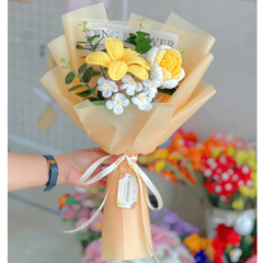 Bó Hoa Hướng Dương Len, Bó Hoa Bằng Len, Bó Hoa Len Handmade LYLYCRAFT-08