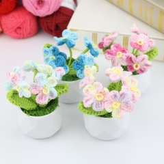Hoa Len Handmade Dùng Làm Quà Tặng Sinh Nhật, Lễ Ý Nghĩa Chậu Hoa Len Để Bàn Làm Việc- LYLYCRAFT