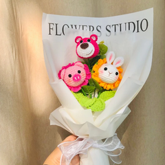 Bó hoa len, quà tặng hoa len, quà tặng Handmade kỷ niệm, Tốt nghiệp, Hoa len theo yêu cầu LYLYCRAFT-10