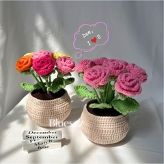 Chậu Hoa Len Để Bàn LYLYCRAFT Handmade Dùng Làm Đồ Decor Nhà Quà Tặng Tốt Nghiệp, Sinh Nhật, Ngày Lễ
