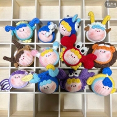 Quà Tặng Móc Khóa 12 Cung Hoàng Đạo LYLYCRAFT Handmade Dùng Làm Quà Tặng Bạn Bè Người Yêu, Bạn Gái
