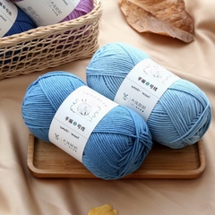 Len Yaoh Wool 100g LYLYCRAFT Sợi To 3mm, Len Milk Cotton Dùng Đan Móc Khăn, Túi Xách, Thú Bông Len