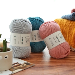 Len Yaoh Wool 100g LYLYCRAFT Sợi To 3mm, Len Milk Cotton Dùng Đan Móc Khăn, Túi Xách, Thú Bông Len