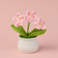 Chậu hoa len để bàn handmade nhiều mẫu dễ thương kèm túi thiệp quà tặng 21/10, sinh nhật, tốt nghiệp, decor trang trí
