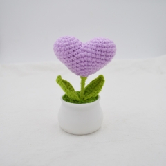Chậu hoa len để bàn handmade nhiều mẫu dễ thương kèm túi thiệp quà tặng 21/10, sinh nhật, tốt nghiệp, decor trang trí